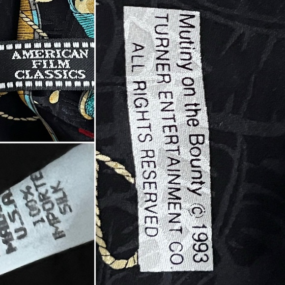 1993 Mutiny on the Bounty Vintage Necktie/Tie/Neck Tie | American Film Classics - Picture 14 of 17
